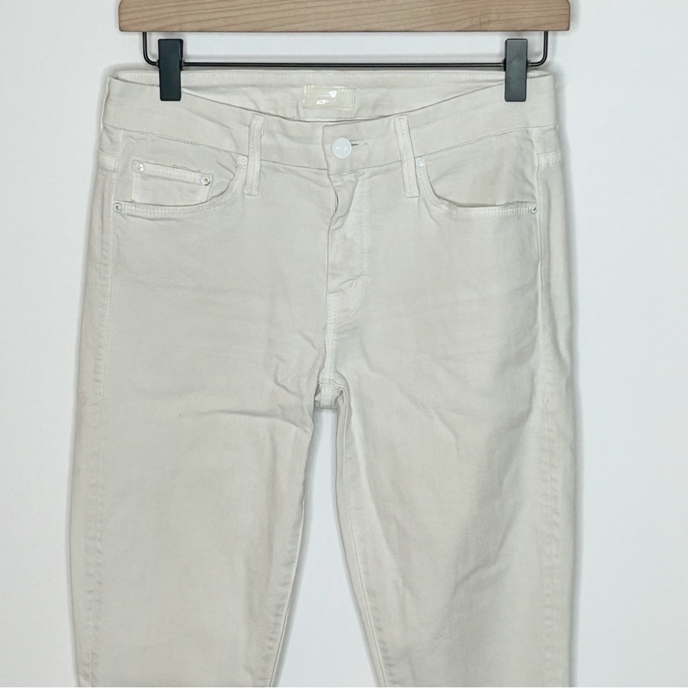 Mother The Looker Skinny Jeans Stayin Alive Off-White Size 26 - Picture 4 of 15